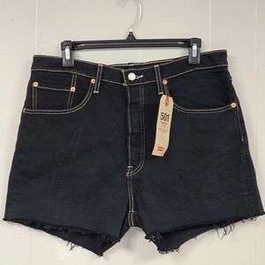 Levi's 501 High Rise Original Denim Shorts in Black NWT SIZE:31
